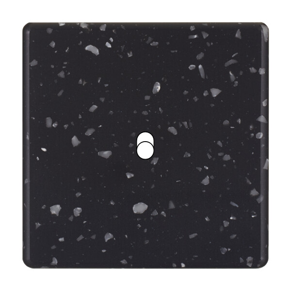 Façade Hikari Noir Terrazzo simple 1 basculeur  (131486) - Modelec - 131486