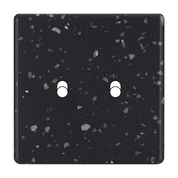 Façade Hikari Noir Terrazzo simple 2 basculeurs (132486) - Modelec - 132486