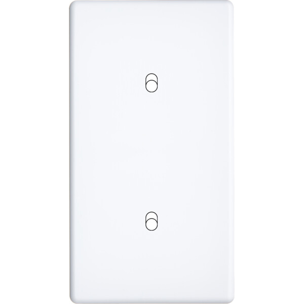Façade Hikari blanc soft touch double verticale 1 basculeur 1 basculeur (152-481) - Modelec - 152481