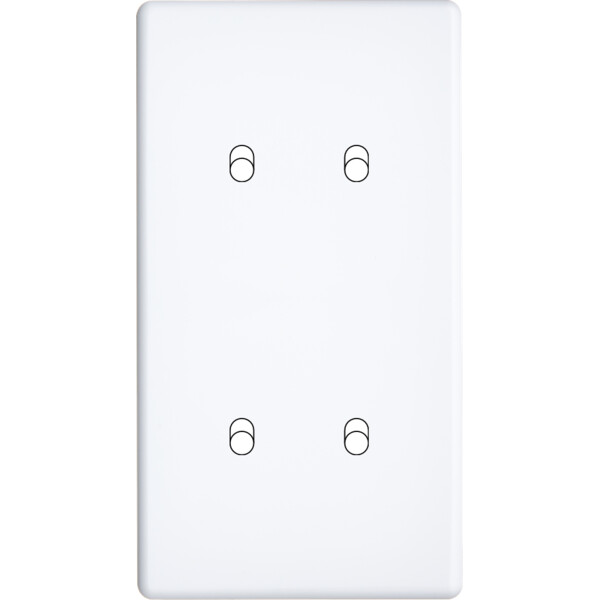 Façade Hikari blanc soft touch double verticale 2 basculeurs 2 basculeurs (154-481) - Modelec - 154481