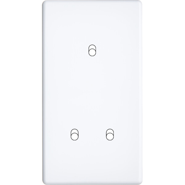 Façade Hikari blanc soft touch double verticale 1 basculeur 2 basculeurs (155-481) - Modelec - 155481