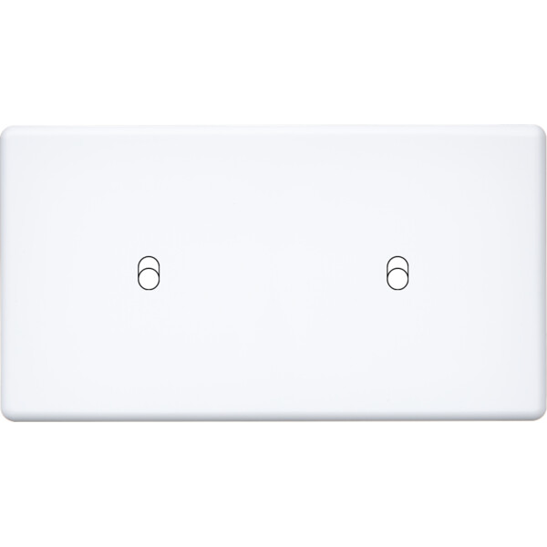 Façade Hikari blanc soft touch double horizontale 1 basculeur 1 basculeur (172-481) - Modelec - 172481