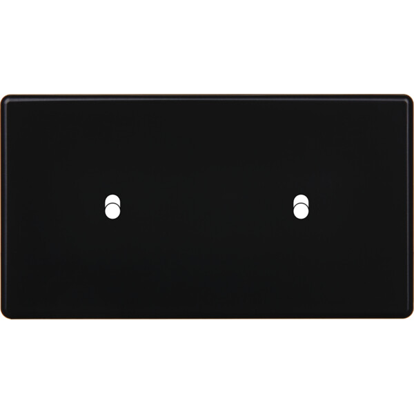 Façade Hikari noir soft touch double horizontale 1 basculeur 1 basculeur (172-482) - Modelec - 172482