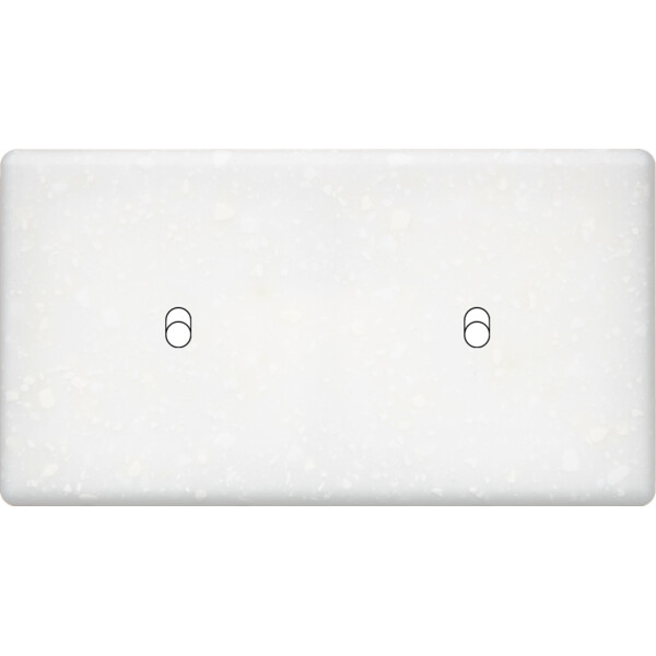 Façade Hikari terrazzo blanc double horizontale 1 basculeur 1 basculeur (172-485) - Modelec - 172485