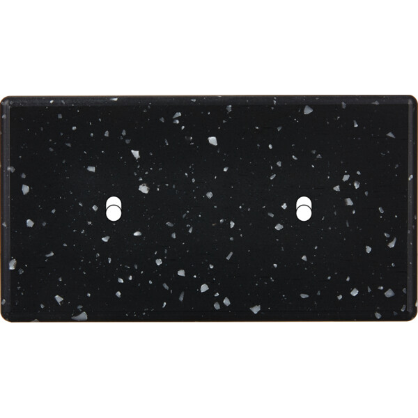 Façade Hikari terrazzo noir double horizontale 1 basculeur 1 basculeur (172-486) - Modelec - 172486