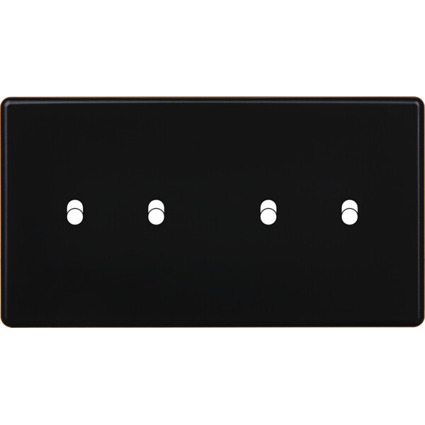 Façade Hikari noir soft touch double horizontale 2 basculeurs 2 basculeurs (174-482) - Modelec - 174482