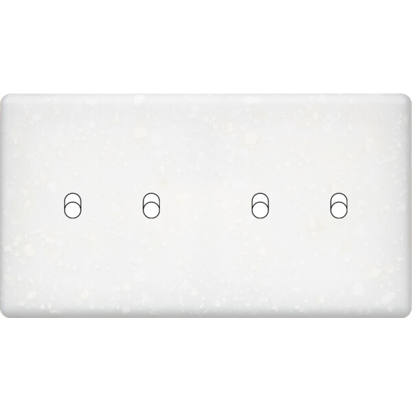 Façade Hikari terrazzo blanc double horizontale 2 basculeurs 2 basculeurs (174-485) - Modelec - 174485