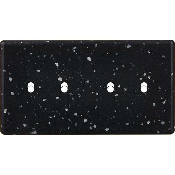 Façade Hikari terrazzo noir double horizontale 2 basculeurs 2 basculeurs (174-486) - Modelec - 174486