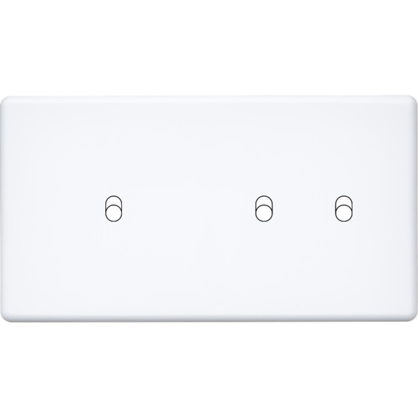 Façade Hikari blanc soft touch double horizontale 1 basculeur 2 basculeurs (177-481) - Modelec - 177481