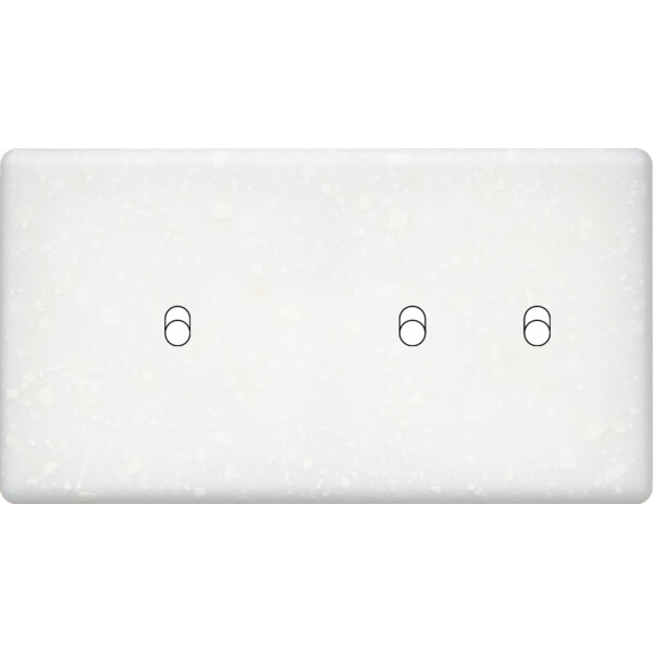 Façade Hikari terrazzo blanc double horizontale 1 basculeur 2 basculeurs (177-485) - Modelec - 177485