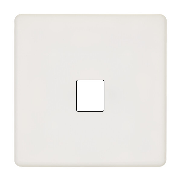 Façade Hikari Blanc Soft Touch simple 1 MEDIA (192-481) - Modelec - 192481