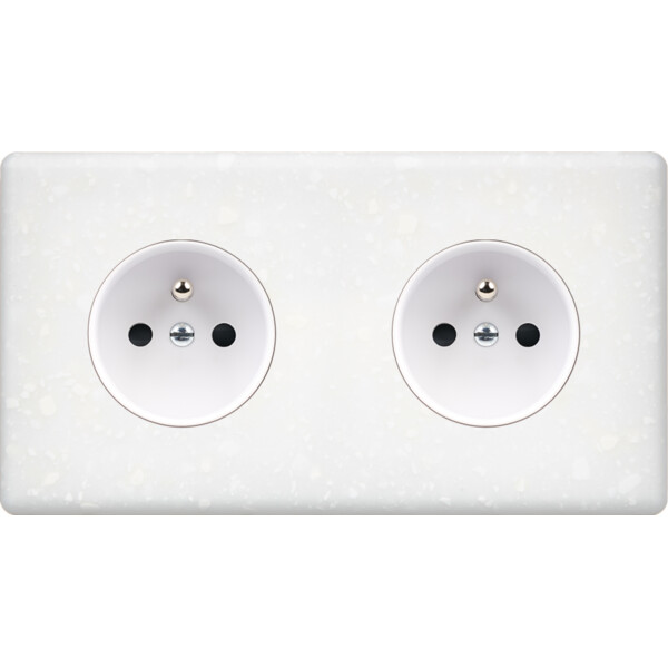 Façade Hikari terrazzo blanc double horizontale 1 PC 1 PC (260-485) - Modelec - 260485