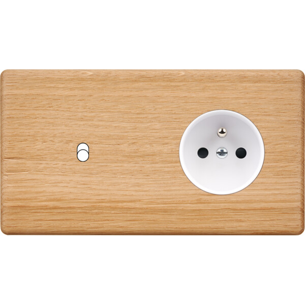 Façade Hikari chene clair double horizontale 1 basculeur 1 PC (261-491) - Modelec - 261491