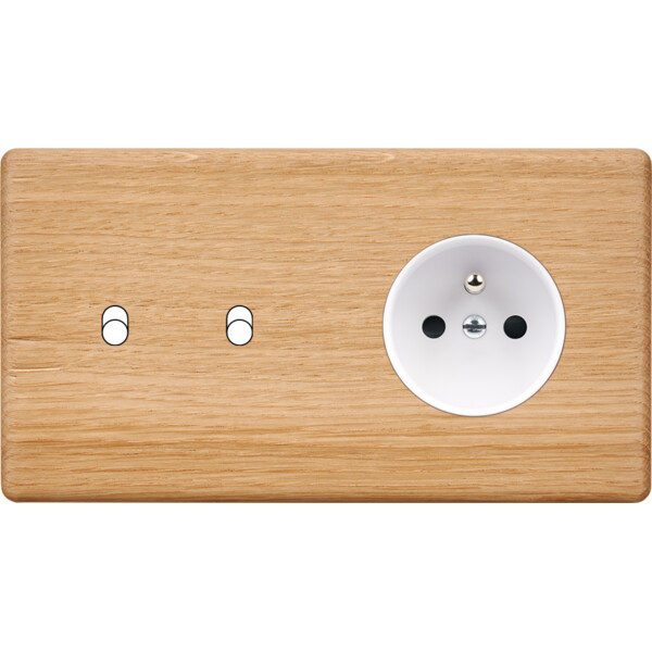 Façade Hikari chene clair double horizontale 2 basculeurs 1 PC (262-491) - Modelec - 262491