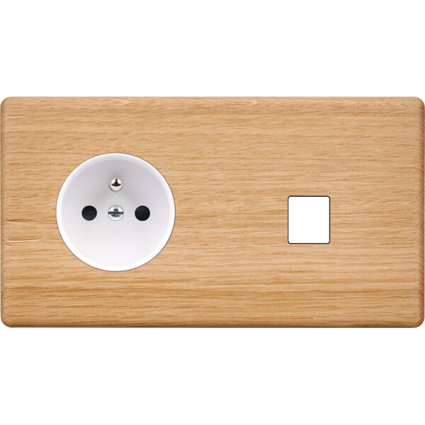 Façade Hikari chene clair double horizontale 1 PC 1 media (263-491) - Modelec - 263491