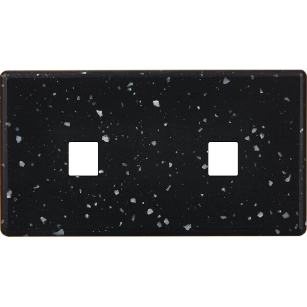 Façade Hikari terrazzo noir double horizontale 1 media 1 media (266-486) - Modelec - 266486