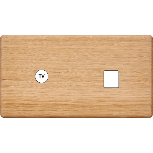 Façade Hikari chene clair double horizontale TV 1 media (273-491) - Modelec - 273491