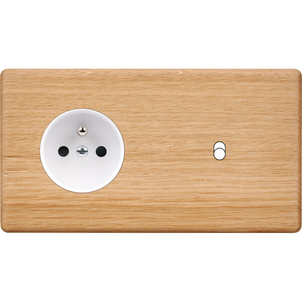 Façade Hikari chene clair double horizontale 1 PC 1 basculeur (277-491) - Modelec - 277491