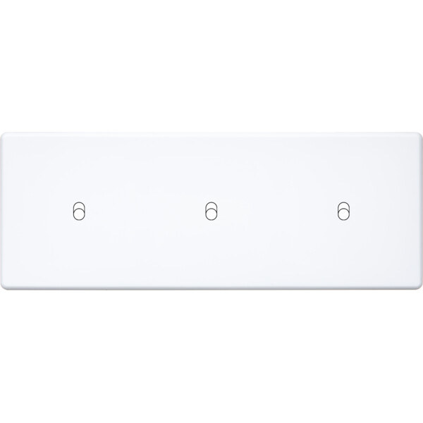 Façade Hikari blanc soft touch triple horizontale 1 basculeur 1 basculeur 1 basculeur (303-481) - Modelec - 303481