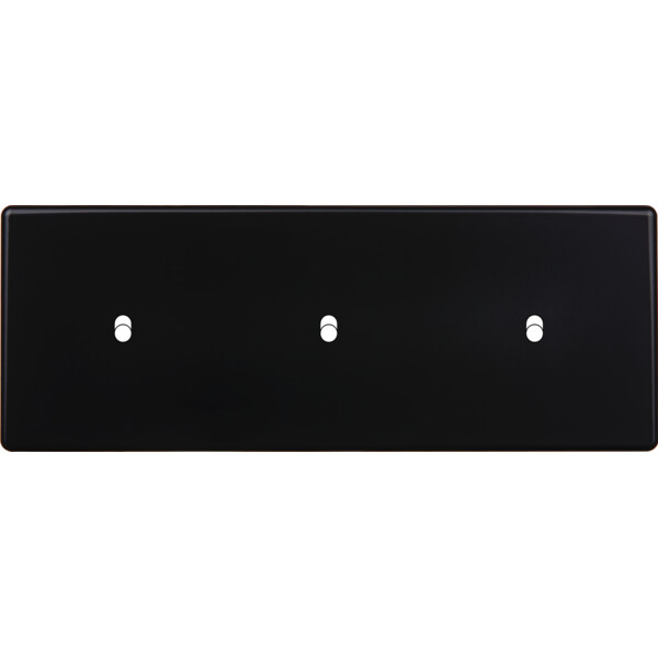 Façade Hikari noir soft touch triple horizontale 1 basculeur 1 basculeur 1 basculeur (303-482) - Modelec - 303482