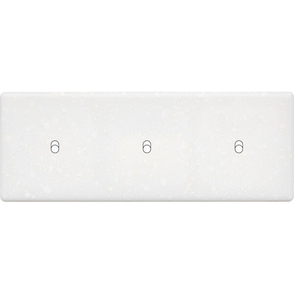 Façade Hikari terrazzo blanc triple horizontale 1 basculeur 1 basculeur 1 basculeur (303-485) - Modelec - 303485