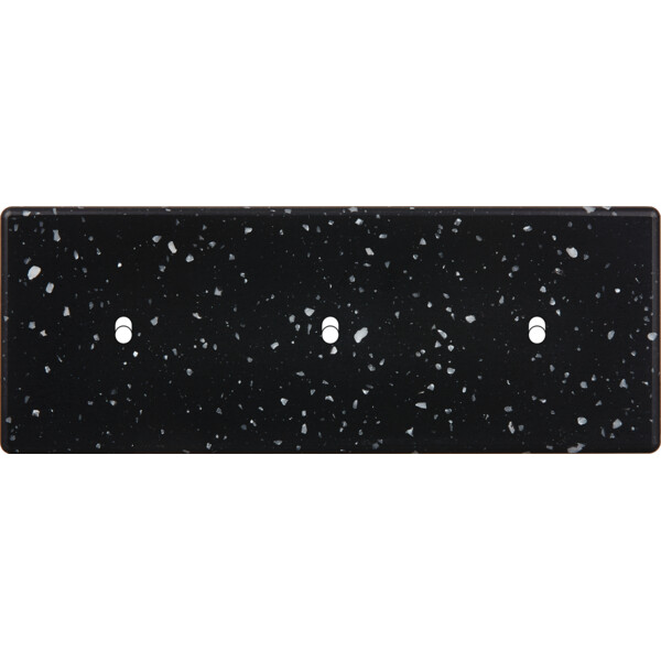 Façade Hikari terrazzo noir triple horizontale 1 basculeur 1 basculeur 1 basculeur (303-486) - Modelec - 303486