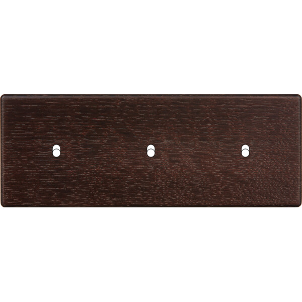 Façade Hikari chene fonce triple horizontale 1 basculeur 1 basculeur 1 basculeur (303-492) - Modelec - 303492