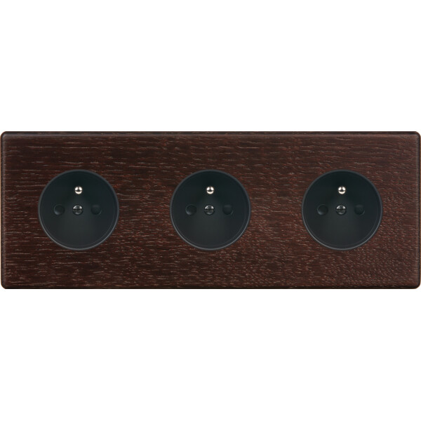 Façade Hikari chene fonce triple horizontale 1 PC 1 PC 1 PC (310-492) - Modelec - 310492
