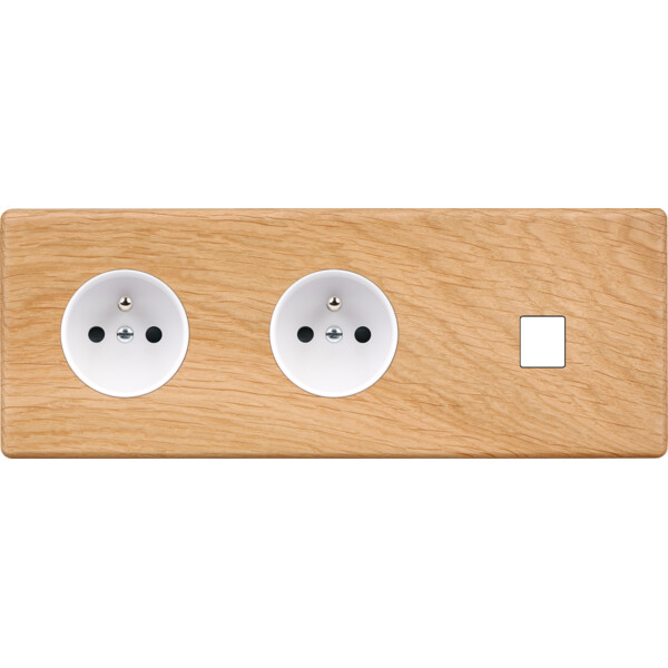 Façade Hikari chene clair triple horizontale 1 PC 1 PC 1 media (313-491) - Modelec - 313491