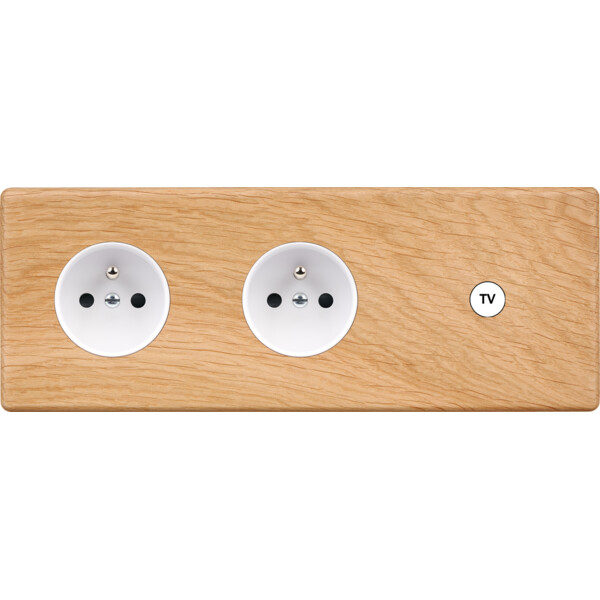 Façade Hikari chene clair triple horizontale 1 PC 1 PC 1 basculeur (329-491) - Modelec - 329491