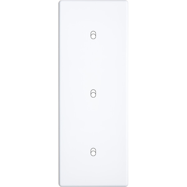 Façade Hikari blanc soft touch triple verticale 1 basculeur 1 basculeur 1 basculeur (353-481) - Modelec - 353481
