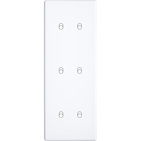 Façade Hikari blanc soft touch triple verticale 2 basculeurs 2 basculeurs 2 basculeurs (356-481) - Modelec - 356481