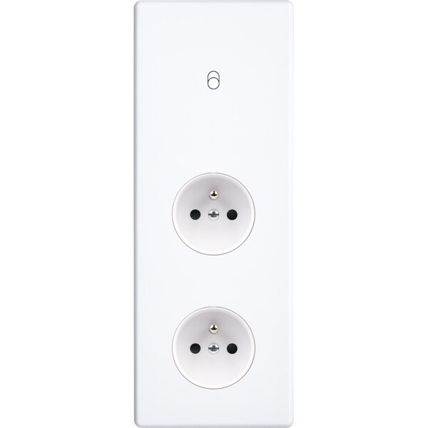 Façade Hikari blanc soft touch triple verticale 1 basculeur 1 PC 1 PC (361-481) - Modelec - 361481