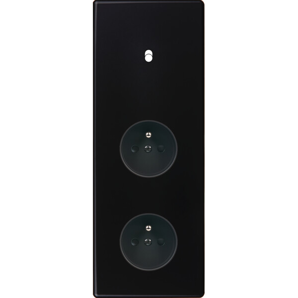 Façade Hikari noir soft touch triple verticale 1 basculeur 1 PC 1 PC (361-482) - Modelec - 361482
