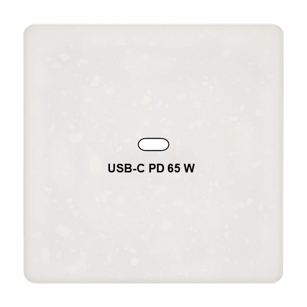 Façade Hitera Blanc Terrazzo Simple USB Power Delivery - Modelec - 200485