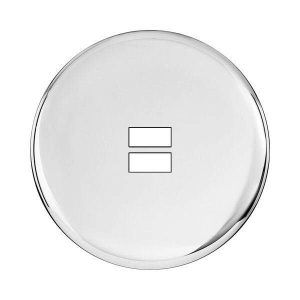 Façade Iris Horizon laiton Chrome miroir simple poste, chargeur dbl USB, magnét - Modelec - 189375M