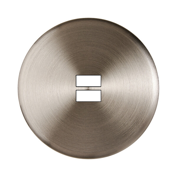 Façade Iris Horizon laiton nickel satiné simple poste, chargeur dbl USB,magnétiq - Modelec - 189378M
