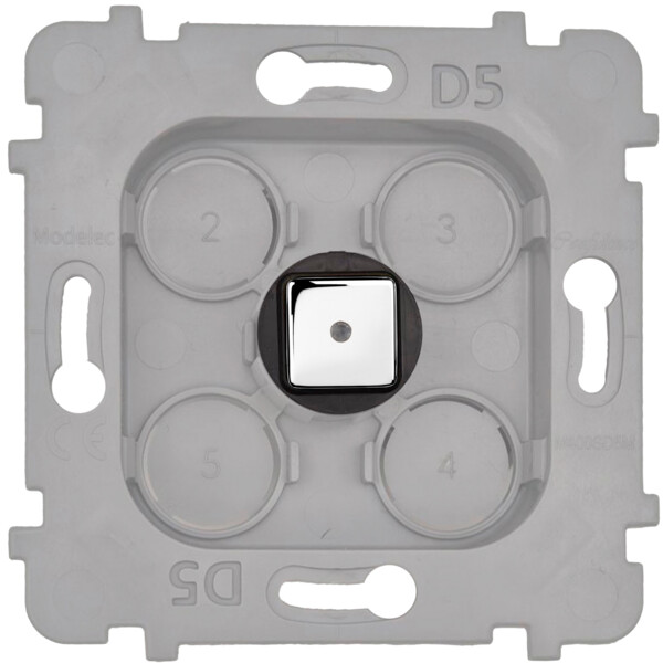 Mécanisme Bouton Damier carré en Laiton Chrome miroir à LED - Modelec - 076668G415-L