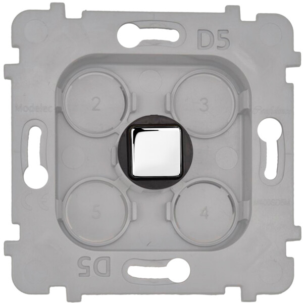 Mécanisme Bouton Damier carré en Laiton Chrome miroir - Modelec - 076668G415