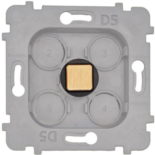 Mécanisme Bouton Damier carré en Laiton Satiné - Modelec - 076668G419
