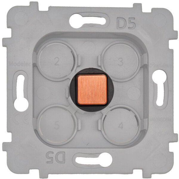 Mécanisme Bouton Damier carré en Laiton Cuivre Satiné - Modelec - 076668G423