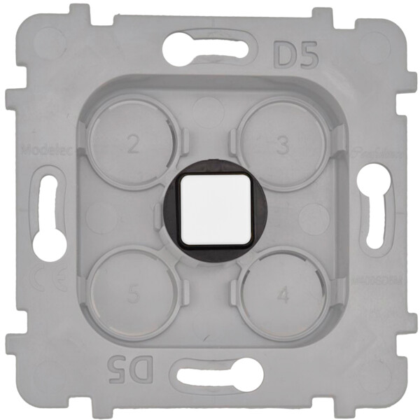 Méca modul KNX T +1 bouton carré BLANC pour façade simple - Modelec - 076668G521-T