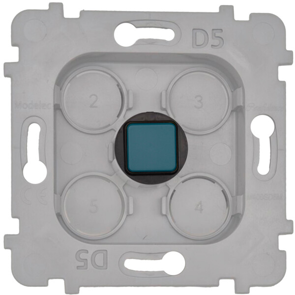 Méca modul KNX T +1 bouton carré BLEURL pour façade simple - Modelec - 076668G523-T