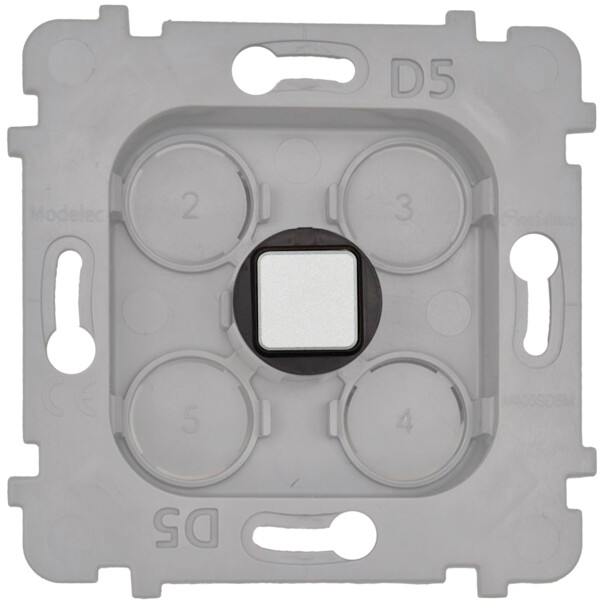 Mécanisme 1 Bouton Damier carré Nickel sablé - Modelec - 076668G531
