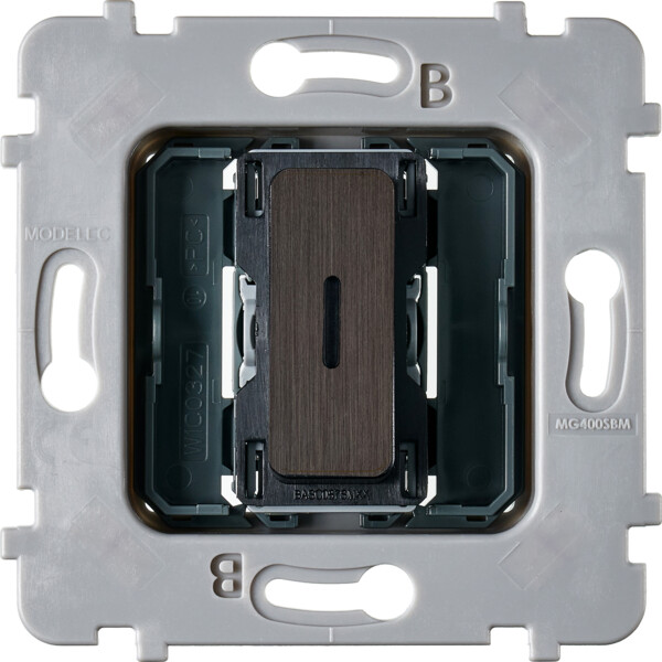 Mécanisme bouton plat led 1 va et vient / poussoir collection m canon de fusil - Modelec - 087010G514-L