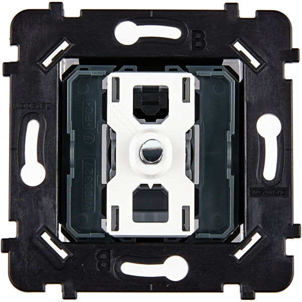 Mécanisme à leviers biseautés acier double permutateur à support blanc - Modelec - 087050BACB
