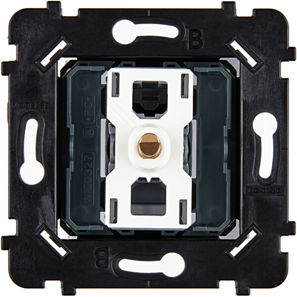 Mécanisme à leviers biseautés doré double permutateur à support blanc - Modelec - 087050BHIB