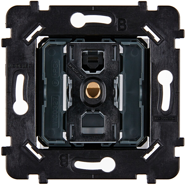 Mécanisme à leviers biseautés doré double permutateur à support noir - Modelec - 087050BHIN