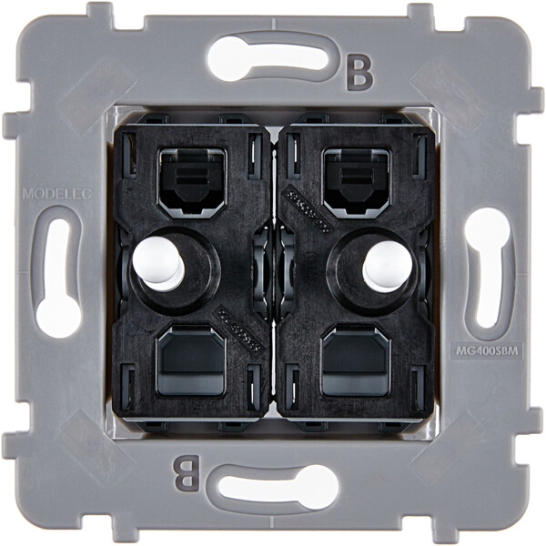 Mécanisme à connexion automatique volet roulant poussoir blanc pour collection confidence - Modelec - 087280GBL