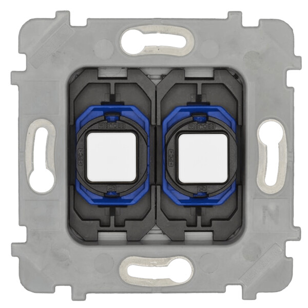 Mécanisme Simple 2 boutons Push Va-et-Vient 230V Blanc mat - Modelec - 088012G471